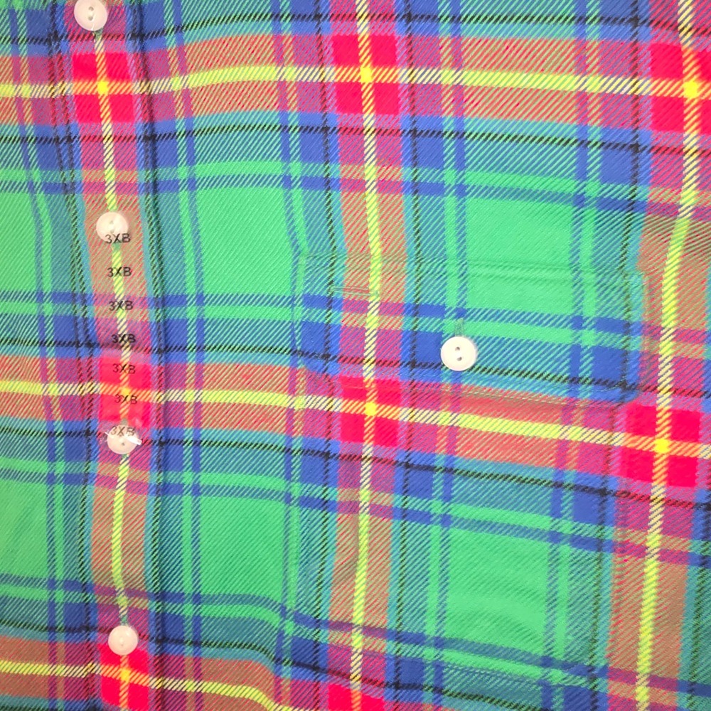 Polo Ralph Lauren Flannel Shirt 3XB Mens Green Blue Pink Plaid Button Down NEW - Picture 3 of 7